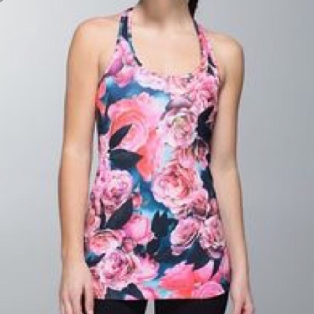 Lululemon rose Print tank